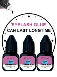 Lvcheryl 5毫升假睫毛胶水，适用于假睫毛簇和睫毛延长，速干、防水、不刺激