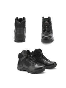 Men's Military Tactical Work Boots Hiking Motorcycle Combat Bootie - Black - View 8
