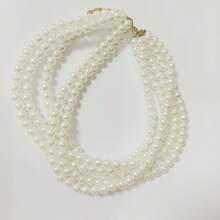 1pc Luxury Multi-Layer Faux Pearl Necklace, Elegant Accessory For Women, Suitable For Evening Party, Wedding, Daily Wear - Multi-layer Necklace 3 - View 5