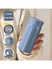 1pc, 200ml Mini Compact Stainless Steel Water Bottle, Portable Pocket Cup, Outdoor Sports Water Bottle, Easy To Carry