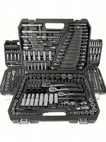 12pcs/46pcs Professional Automotive Master Tool Kit - High-Quality Tools Set For Car, Bicycle And Motorcycle Repair - Compact, Portable, All-In-One Solution With Ratchet Wrench, Various Screwdriver Sets, Battery Not Included - One Of The Essential Travel Tool Kits