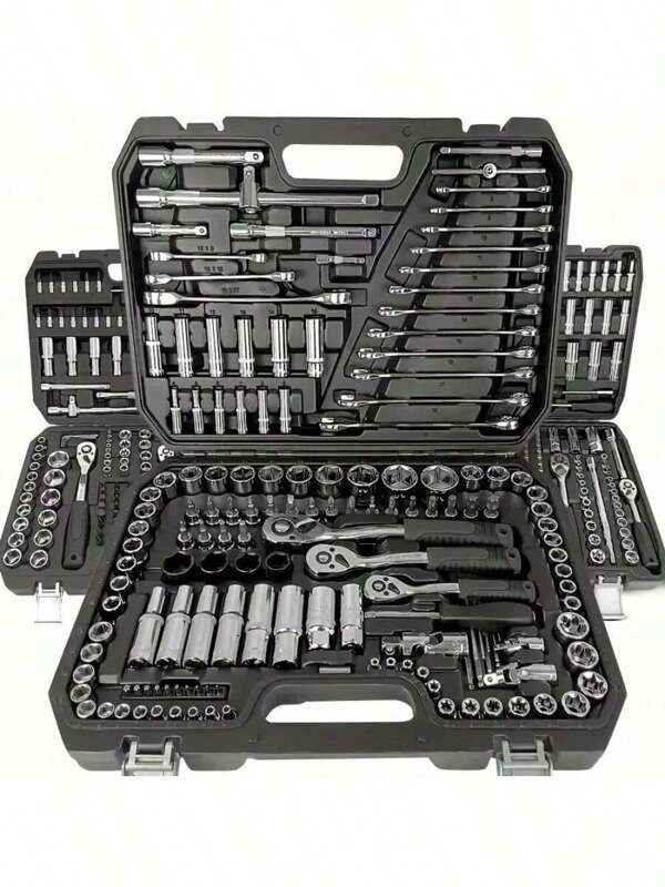 12pcs/46pcs Professional Automotive Master Tool Kit - High-Quality Tools Set For Car, Bicycle And Motorcycle Repair - Compact, Portable, All-In-One Solution With Ratchet Wrench, Various Screwdriver Sets, Battery Not Included - One Of The Essential Travel Tool Kits