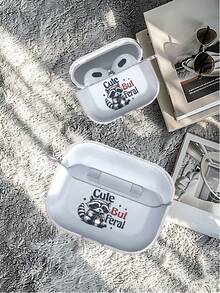 Super Cute Little Raccoon Patterns High Quality Shock Absorption Black Airpod Case 360 Degree Full Protection Compatible With AirPodsPRO, AIRPODS3, AIRPODSPRO2, AIRPODS2, AIRPODS4.The Special Gift For Friend, Parents, Lover. - Clear - View 5