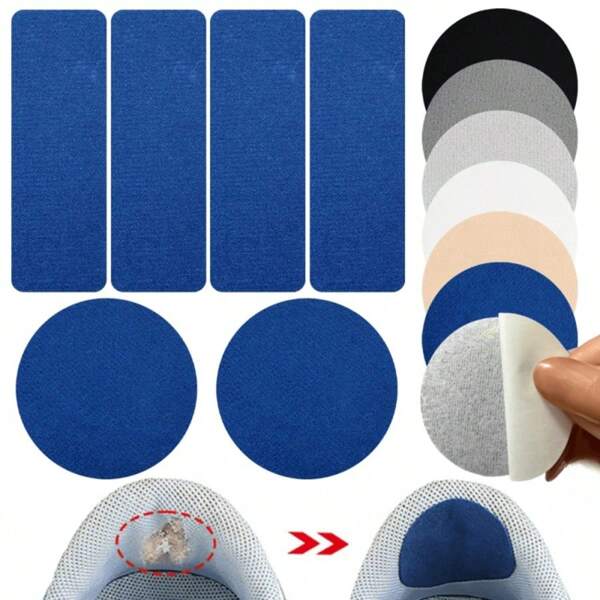 1 Set (6pcs/Set) Men's Sport Shoes Repair Patches, Lining Holes, Sidewall Damage, Sole Wear Repair Stickers