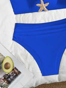 Fashionable Slimming High Class Sexy Swimsuit Bikini - Royal Blue - View 6