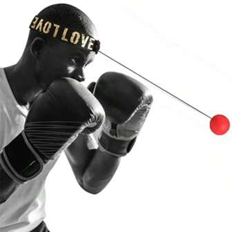 LOTANK Muay Thai Boxing Speed Ball With Head Band For Sanda Boxing Fighting Fast Speed Reaction Time Training Boxing Reflex Trainer