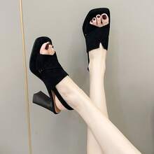 Women Flat Sandals - 黑色升級版 - 查看 6