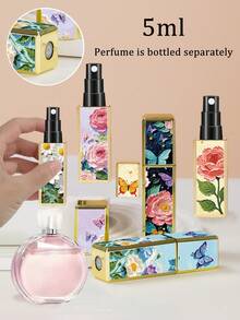 1 chai nước hoa vuông 5ml. Chai xịt, Chai đựng nước hoa sơn dầu hình vuông ba chiều, Chai đựng nước hoa chiết trực tiếp từ đáy khi đi du lịch, Có thể tái sử dụng, Nhỏ gọn và tiện lợi khi mang theo, Chai đựng nước hoa dạng lỏng. - Nhiều màu - Xem 1