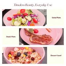 [Elegant Stoneware Dinnerware] 16pcs Elegant Square Matte Rose Stoneware Dinnerware Set For 4, Lead-Free & Scratch Resistant, Dishwasher & Microwave Safe, Includes Plates Bowls & Mug, Ideal For Holiday Entertaining, Daily Dining Use - Matt Rose - View 4