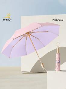 8-Bone Compact Classic Folding Umbrella With UV Protection, Windproof And Waterproof, Perfect For Men And Women, Leisure Use, Travel And Outdoor Activities, Sun Protection Outdoor Sunshade Cute Umbrella, Umbrella For Women Umbrella Rainproof Windproof