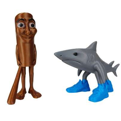 قطعة واحدة من تمثال الخشب الكلاسيكي للقرش الصيني، طراز مجسم ديكوري قابل للجمع