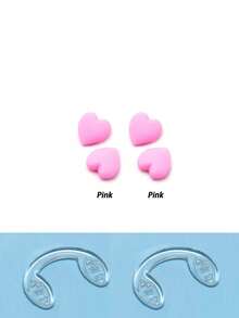 透明超柔软硅胶眼镜鼻托，一对可爱心形硅胶眼镜固定器，一体式鼻托，水滴形鼻托 - 舒适贴合眼镜框配件鼻托，一体式眼镜鼻托，眼镜耳夹耳钩防旅行必需品旅行配件度假暑假返校 - 彩色 - 查看 16