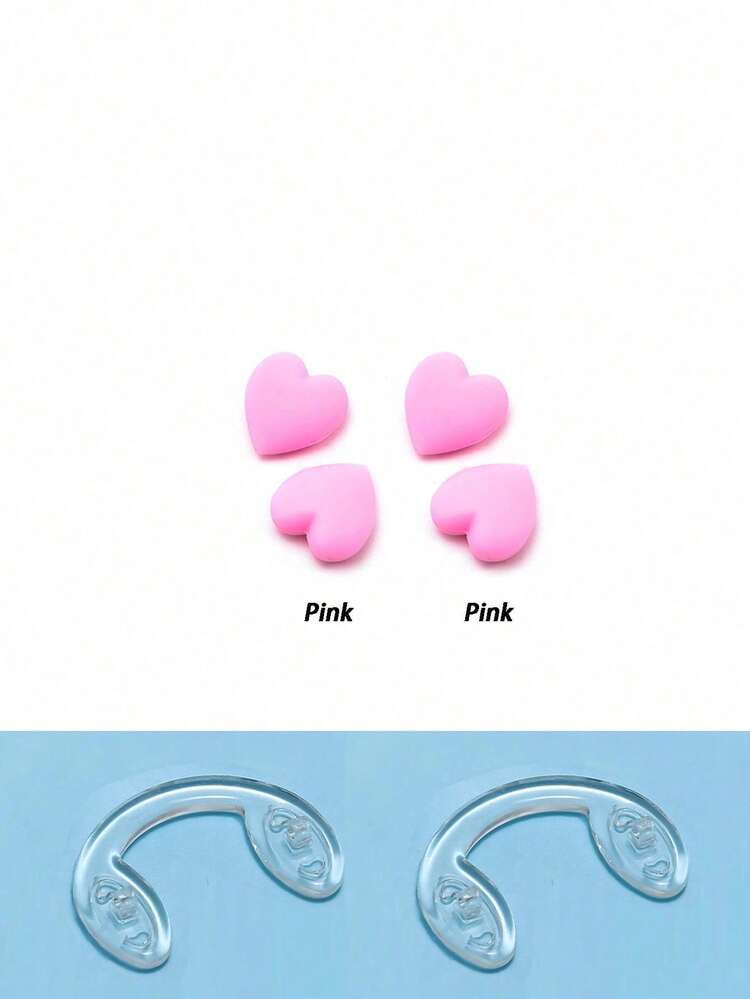 透明超柔软硅胶眼镜鼻托，一对可爱心形硅胶眼镜固定器，一体式鼻托，水滴形鼻托 - 舒适贴合眼镜框配件鼻托，一体式眼镜鼻托，眼镜耳夹耳钩防旅行必需品旅行配件度假暑假返校 - 彩色 - 查看 16