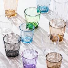 1pc 310ML/410ML Acrylic Multi-Color Dopamine Juice Cup, Beverage Cup, PC Material Household Plastic Cup, Cafe Large Capacity Water Cup, Diamond Pattern Highly Attractive Anti-Fall Anti-Hot, Stackable Outdoor Portable Set - Multicolor - View 12