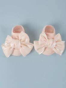 طقم جوارب وشريط رأس للأطفال 3 قطع، إكسسوارات شريط رأس للرضع والأطفال الحديثي الولادة بنمط كوري كرتوني