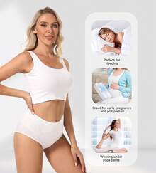 Women's Cotton High Waist Tummy Control Panties Jacquard Ladies Panty Multipack - Comfort - 簡報 04 - 5 件裝 - 白色 - 查看 6
