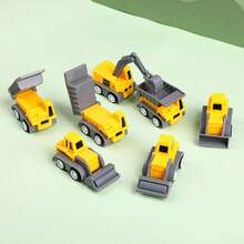 Set de 12 piezas de mini vehículos de construcción, 5 estilos surtidos que incluyen taladro, excavadora, bulldozer, rodillo compactador y volquete (Gustado por niños, niñas, bebés) - Plástico duradero, estilos multicolor, regalo perfecto para Navidad/cumpleaños para niños - Multicolor - Ver 6