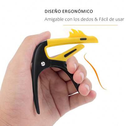 Capotraste para Guitarra,Cejilla para Guitarra,Cejilla de Afinador de Mano,Accesorios AcúSticos de Guitarra de Aleación de Zinc con 6 Púas de Guitarra,Capo Guitarra para Guitarra Popular