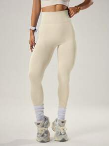 4pcs Women Seamless High Waist High Elastic Yoga Pants, Moisture-Wicking, Versatile Sports And Outdoor Trousers - Multicolor - View 3