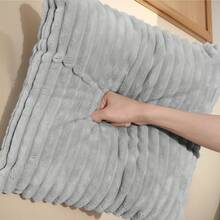 "133" Boneless Couch Sofa Set - U-Shaped 4-Piece Corduroy Couch With Chaise Lounge (Gray) - No Assembly Required, 8 Throw Pillows Included - Oversized Living Room Seating - Grey - View 4