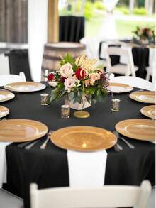 FXKS 8 Pack Round Tablecloth 120 "Round Polyester Tablecloth With Washable Fabric Stains And Anti-Wrinkle Tablecloth Round Table Clothing, Weddings, Banquets, Receptions, Dining