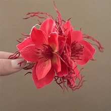 1 件紫色茉莉花仿花发夹，浪漫紫色茉莉花氛围侧刘海夹，适合摄影，温柔优雅的发饰，扁平爪夹，爪夹，发夹，发夹，发夹 - 彩色 - 查看 6