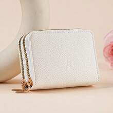 حقيبة بطاقات، حقيبة تخزين البطاقات الائتمانية للرجال والنساء، محفظة صغيرة جديدة مزدوجة الطبقات سحاب، محفظة عملات للرجال والنساء، للتسوق اليومي، الرحلات المدرسية والهدايا للحبيب للنساء، للفتيات، للسيدات، للإناث، مستلزمات مدرسية للغرفة الداخلية والعودة إلى المدرسة