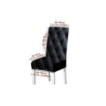 Capa para cadeira com estampa geométrica e prismas, 1/4/5/6/7 peças, preta, adequada para decoração de interiores, restaurantes, hotéis e decoração moderna do dia a dia. Toalha de mesa adequada para mesas quadradas. Capas elásticas para cadeiras laváveis.