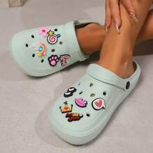 Zapatos, sandalias, pantuflas, ropa de verano para uso exterior para mujeres, interior del hogar antideslizante, sandalias para ducha de baño del hogar de Eva, pantuflas para mujeres suaves, cómodas y resistentes al desgaste, accesorios manuales DIY