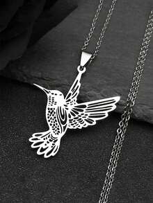 蜂鸟吊坠不锈钢项链 女士鸟形项链 蜂鸟 Colibri 珠宝 - 項鍊 - 查看 10