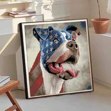 SNA 2026 New Style American Dog Pre-Printed Cross-Stitch Kit DIY Embroidery DMC Threads Sewing Craft Hobby Counted Stamped Diy Kit Crafts Embroidered Embroidery Kit Cross Stitch Kits Crochet Kit Punch Needle Kit Sewing Accessories Sewing Kit Embroidery Thread Craft Kit Stitch Stuff Sewing Patterns Crochet Craft Supplies Embroidery Kit Beginners Sewing Pattern - Need to Embroider By Yourself, No Frame Included - View 6