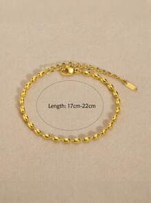MONALLY Pulsera de cadena con bola con enchapado en oro de 18K, elegante joyería de acero inoxidable, regalo sorpresa para el Día de San Valentín, cumpleaños, madre, novia o hija