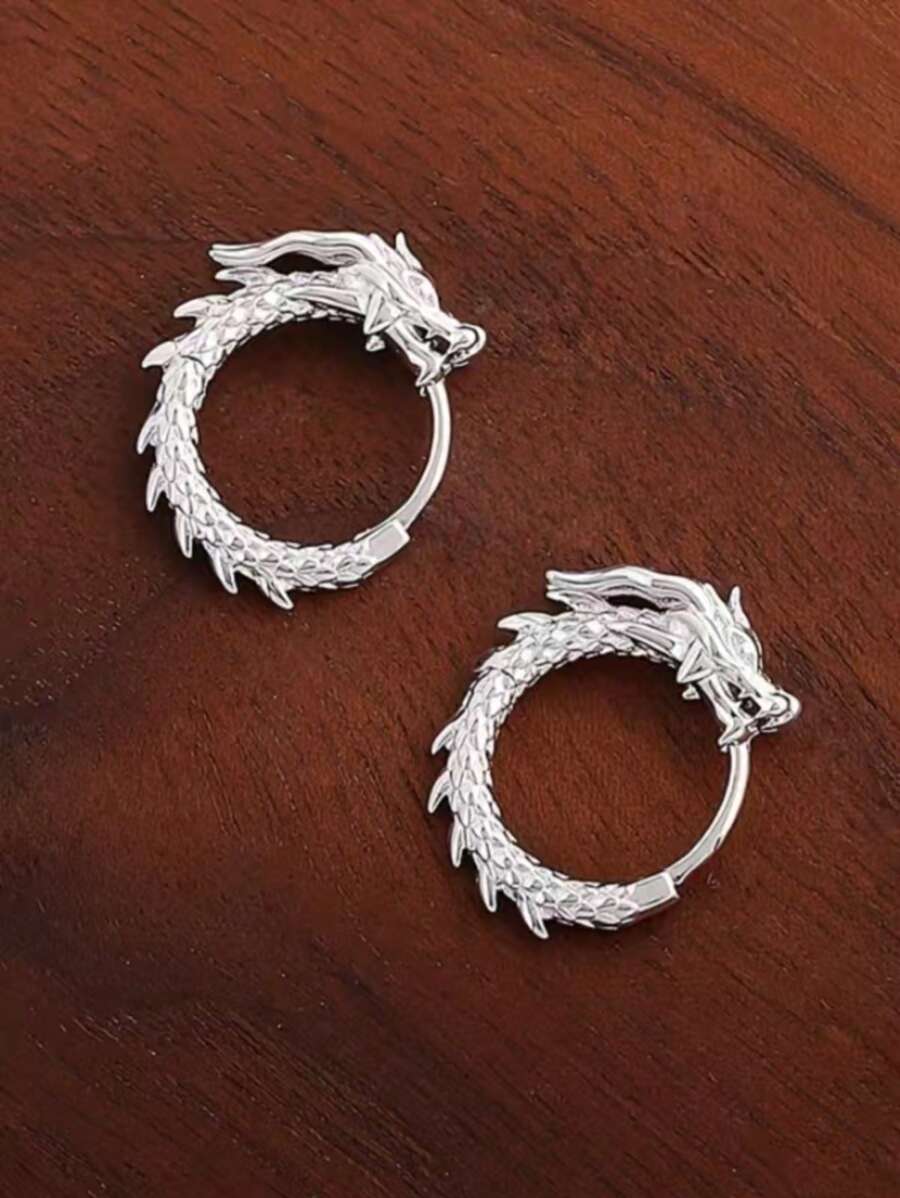 2PCS High-Grade Coiling Dragon Stud Earrings For Women, Unique Luxury Niche Gift