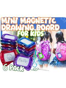 Bộ 6/3/1 bảng trắng mini móc khóa - Bảng trắng móc khóa ba lô, có thể xóa, phù hợp cho bé trai và bé gái, quà tặng sinh nhật, trang trí tiệc mừng em bé chào đời. - Nhiều màu - Xem 3