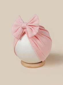 3pcs Baby & Kids Soft Breathable Diamond Pattern Cute Bow Stretchy Beanie Hats - Multicolor - View 6