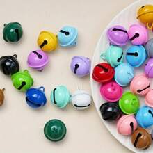 20/50 Pieces - 1-Inch Electroplated Antique Bronze/Candy Color Christmas Bells, One-Shape Bells, Iron Pet Bells Collar Accessories, DIY Decorations, Pet Cat And Dog Pendant Christmas Tree Handmade Ornaments, Candy Color Bells DIY Jewelry Key Chain - Multicolor - View 10