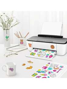 50 piezas de etiquetas transparentes autoadhesivas, tamaño A4, imprimibles, pegatinas de vinilo, compatibles con todas las impresoras de inyección de tinta, 50 hojas - transparente - Ver 5