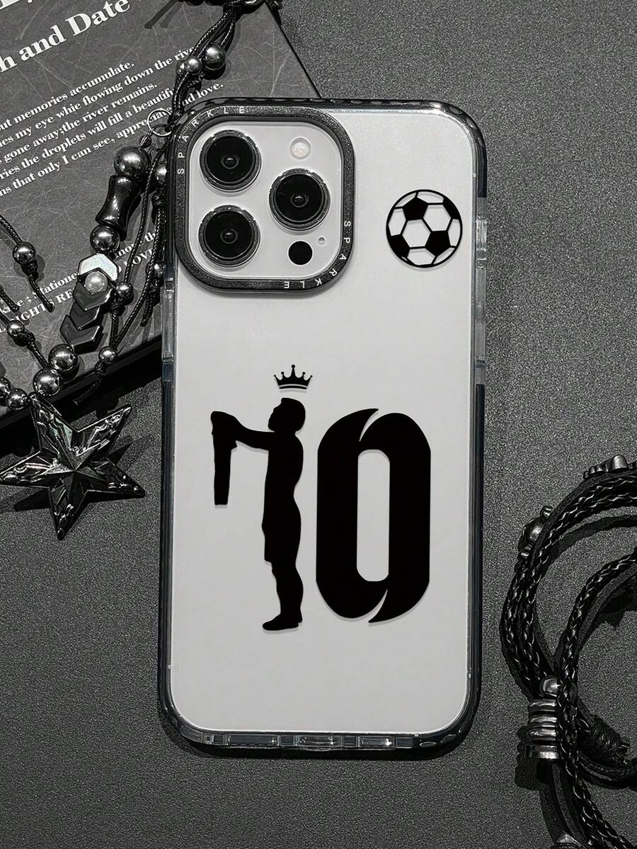 1 件冠军 No.10 印花 2D 艺术设计大孔相机框架透明防摔时尚手机壳，适用于 Apple 11/12/13/14/15/16/16PRO/16PROMAX 和 GalaxyA05/A15/A25/A35/A53/A54/A55/S23/S24 防水防震防刮 - 彩色 - 查看 1