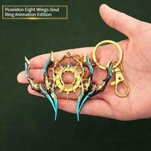 New Douluo Dalu Anime Peripheral - Sea God's Eight-Winged Soul Ring Metal Hanging Decoration, Collectible Item - Birthday Gift, Gift, Perfect Gift