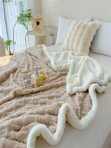 1 pieza Manta de franela Sherpa estilo bohemio jacquard, manta suave y acogedora de felpa para Halloween, Navidad, decoración de sala de estar y dormitorio, manta de felpa francesa rosa para el verano