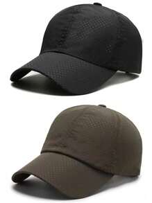 2pcs/1pc Breathable Quick Drying Hat Outdoor Hat Man And Women Summer Thin Breathable Peaked Cap Sports Running Baseball Cap For Men And Women Sunshade Quick-Drying Mesh Baseball Cap - Sun Protection Breathable Adjustable Cycling Hiking