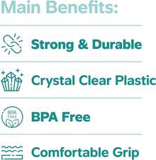 Comfy Package Plastic Cups [3 Oz - Count] – Small Disposable Drinking Cups, Mouthwash, Bathroom, Tasting & More –,-, Durable Polypropylene - 3 oz. - Trong suốt - Xem 4