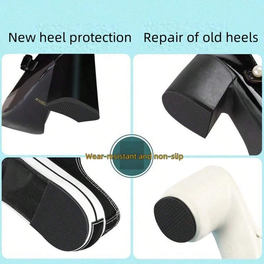 1 件装鞋跟防滑贴、防滑鞋底垫、降噪贴、高跟鞋保护贴、前脚掌垫、脚跟保护贴、防滑防噪鞋底保护贴
