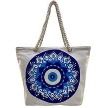 Women's Evil Eye Summer Beach Pool Sun Bag Feminine Beautiful - 藏蓝色 - 查看 6