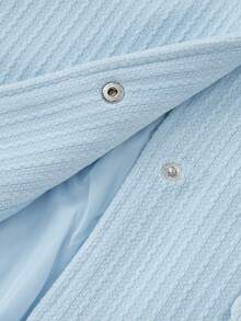 Balabala Girls Bomber Jacket 2025 Baseball Style Outerwear IP Collection - Ice Blue - View 5