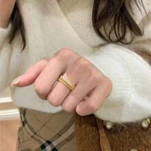 Fashionable Elegant Flowing Tassel Finger Ring, Cross-Wrapped Design - Suitable For Women, Daily Wear, Gift, Party, Banquet, Vacation, Casual Occasions