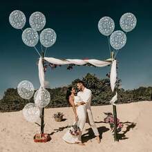 20/30/40pcs Starry Sky Transparent Latex Balloons, 12-Inch Shiny White Star Design, Suitable For Wedding, Birthday, Graduation Ceremony And Photo Booth Decoration, Wedding Balloons, Event Decoration - Transparent Stars - View 3