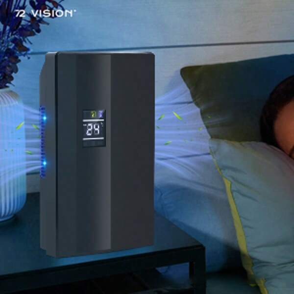 Deboola Déshumidificateur électrique 2000ml - Déshumidificateur pour Cave Chambre Apartment Dehumidifier with Télécommande 24h Minuterie Nettoyage UV & Mode Sommeil