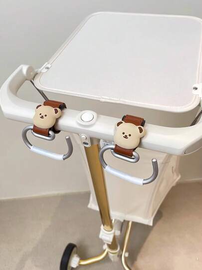 1 pieza Gancho para cochecito de bebé, Accesorio de cochecito Gancho colgante para bolsa, Gancho de carrito de bebé de dibujos animados, Gancho de almacenamiento para el hogar del cochecito de bebé, Gancho para bolsa de pañales, Regalo de Navidad