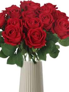 1pc/2pcs/5pcs Artificial Velvet Roses, Christmas Decor, Table Decor, Dining Room Decor, Room Decor, Home Decor, Bathroom Decor, Bedroom Decor, Wedding Decor, Office Decor, House Decor, Anniversary Decor, Beautiful Gift